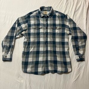 Red Head Men’s Size Large Flannel Blue and White